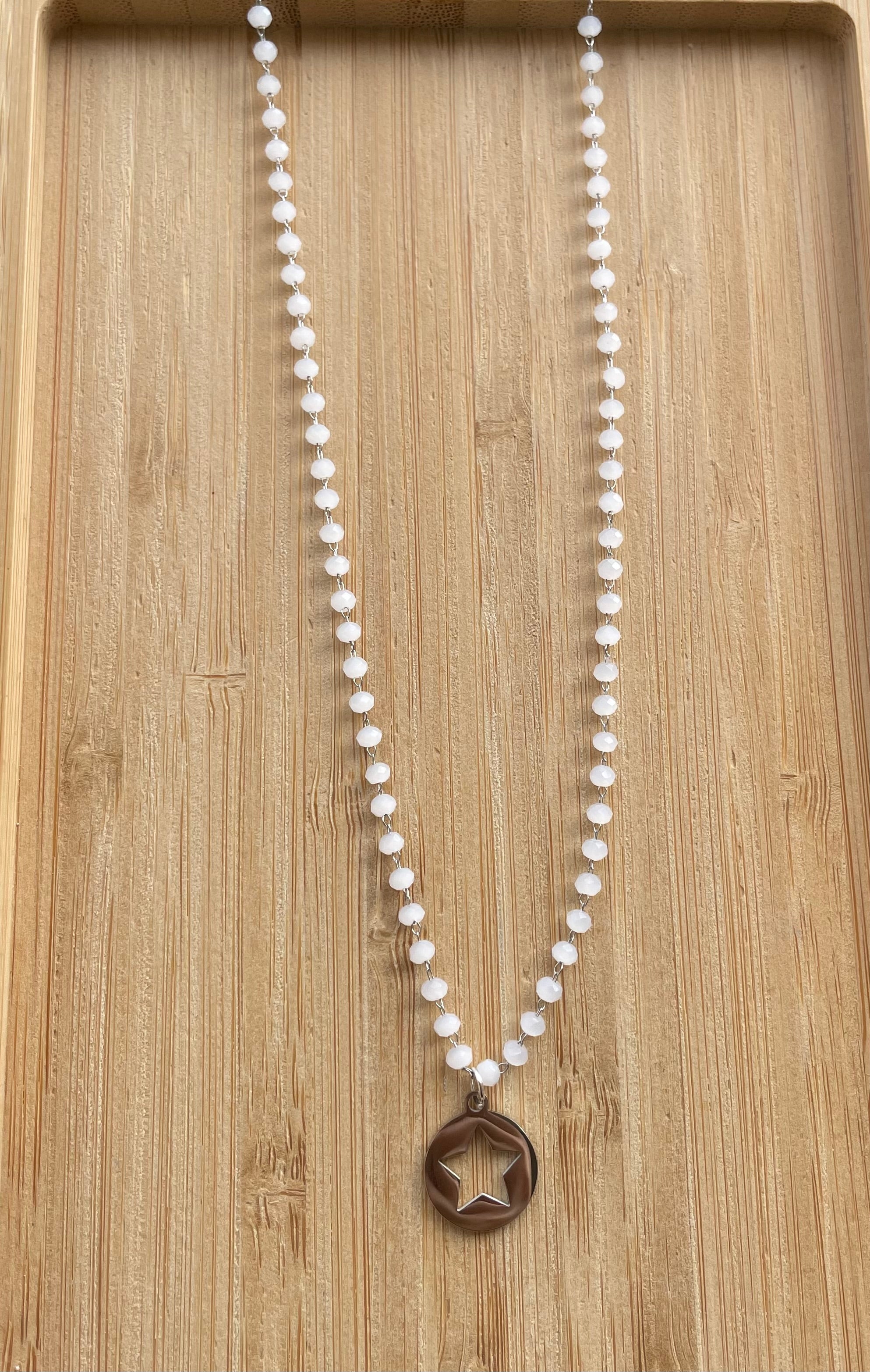 Collier Céleste argenté